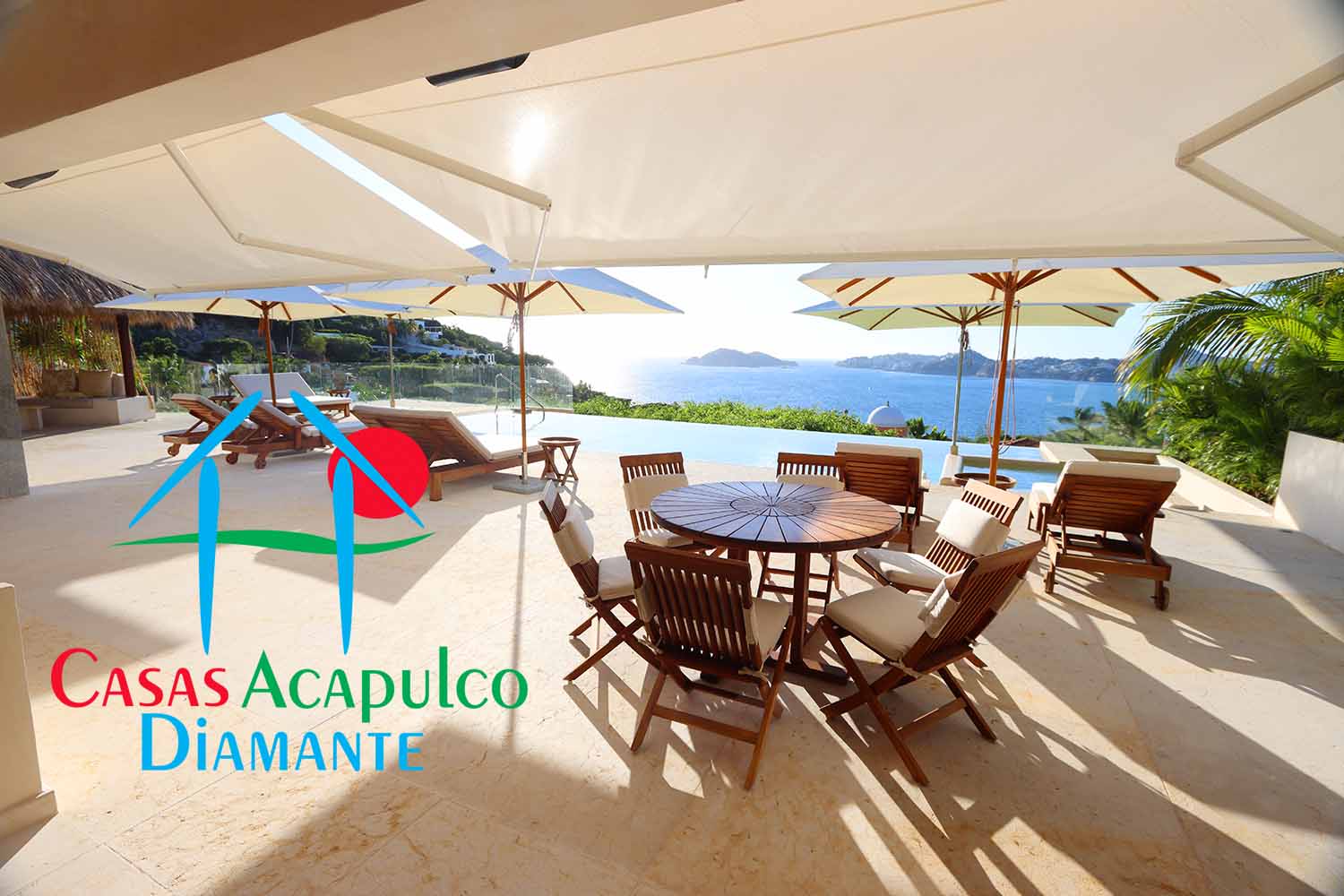 Tres Vistas - Terraza con alberca y palapa 1